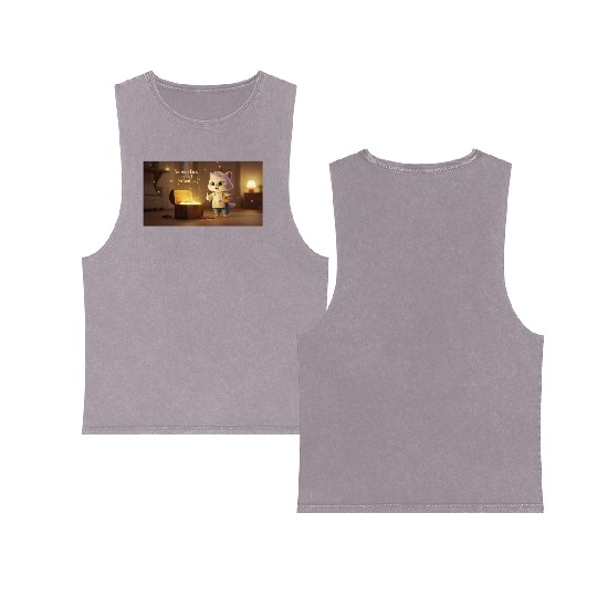 A magical hyper-realistic 3D render  Double Sided Mineral Wash Tank Tops