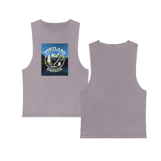 Portland, Oregon (B) Double Sided Mineral Wash Tank Tops