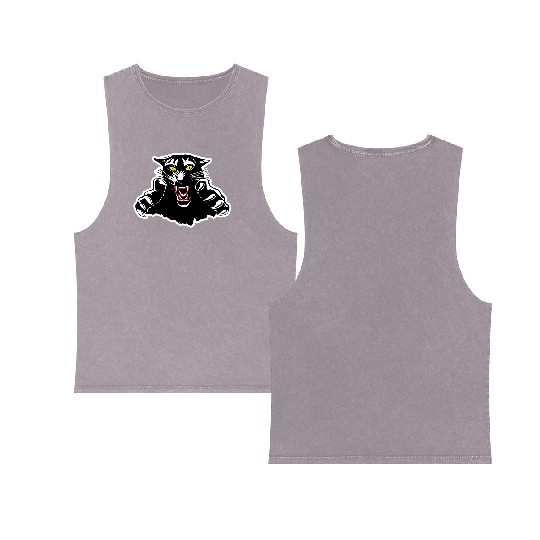 Black Panther Claw Design Double Sided Mineral Wash Tank Tops