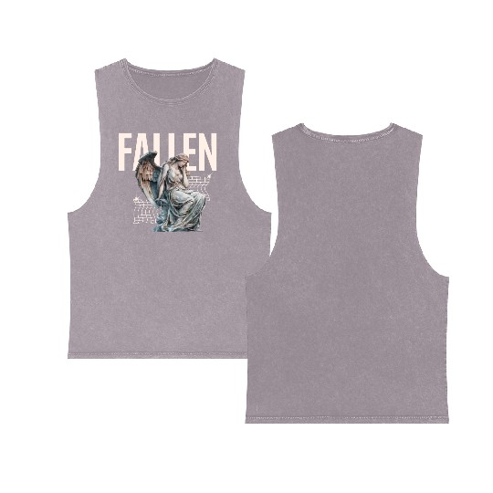 Reflective Angel Sculpture Design Double Sided Mineral Wash Tank Tops