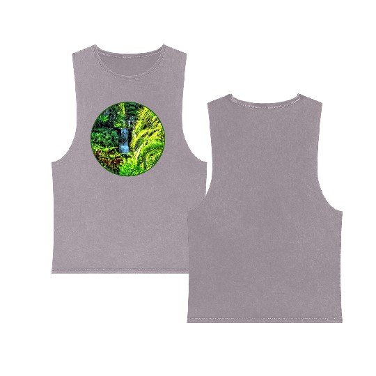 Bahamas - Tropical Waterfall Double Sided Mineral Wash Tank Tops
