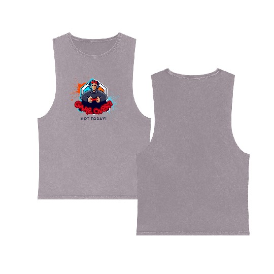 Gamer Youth Embrace in Bold Style Double Sided Mineral Wash Tank Tops