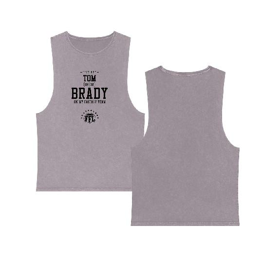 FANTASY QB Tom Brady 12 Double Sided Mineral Wash Tank Tops