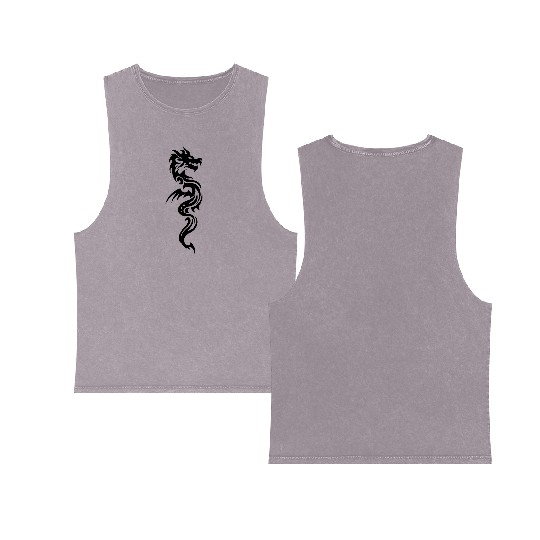 Dragon Tribal Double Sided Mineral Wash Tank Tops