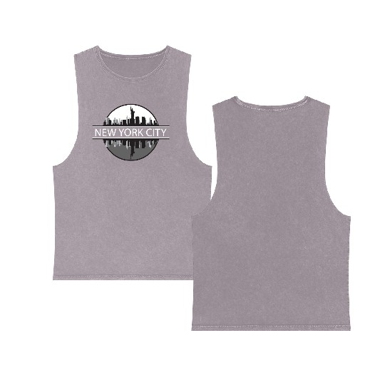 New York City New York Double Sided Mineral Wash Tank Tops