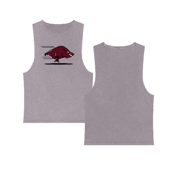 Wild boar dangerous race Double Sided Mineral Wash Tank Tops