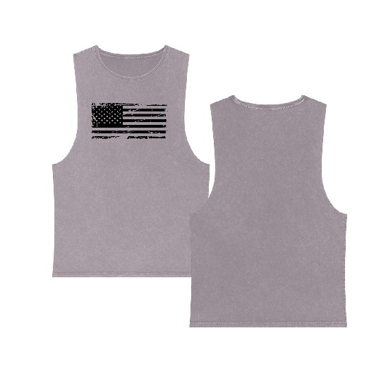 scratch stamp tears old stripes map country americ Double Sided Mineral Wash Tank Tops