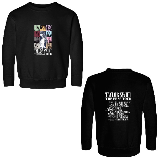 Two Sided Eras Tour Concert Double Sided Sweatshirts, Eras Tour Sweat a capuche