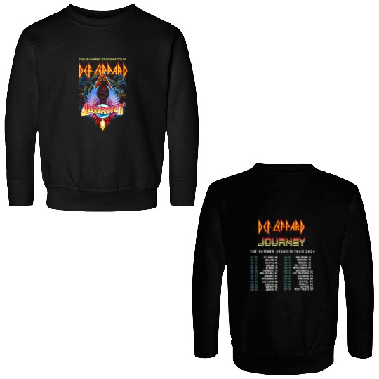 2024 Def Leppard And Journey Summer Stadium Tour Double Sided Double Sided Sweatshirts, Def Leppard Fan Double Sided Sweatshirts