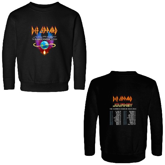 Def-Leppard And Journey Summer Stadium Tour 2024 Double Sided Sweatshirts, Def-Leppard And Journey Double Sided Sweatshirts, Summer Stadium Tour Def Leppard And Journey Merch