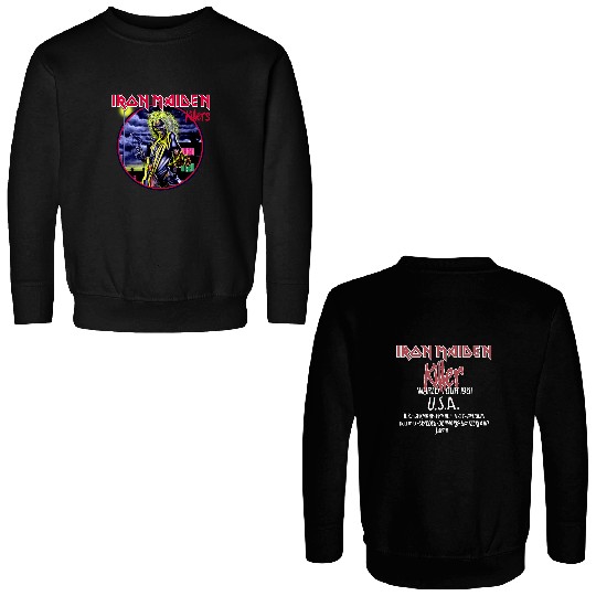 Iron Maiden Killer World Tour 1981 Double Sided Sweatshirts Double Sided