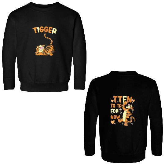 Tigger TTFN Ta Ta For Now Double-Sided Sweatshirt – Winnie the Pooh Disney Graphic Crewneck, Disneyland Magic Kingdom Family Vacation Matching Gift