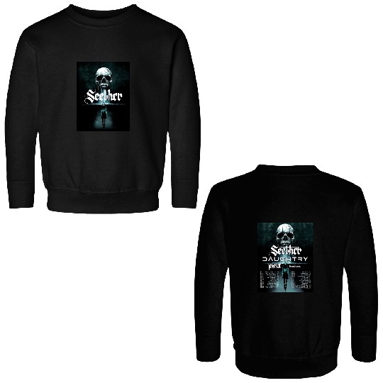 2 Sides Seether Daughtry Map Out Fall 2025 Tour Double Sided Sweatshirts Black Unisex S-5XL