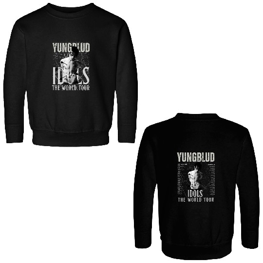 2025 Concert Dates Double Sided Sweatshirts, Yungblud Idols World Tour Double Sided Sweatshirts