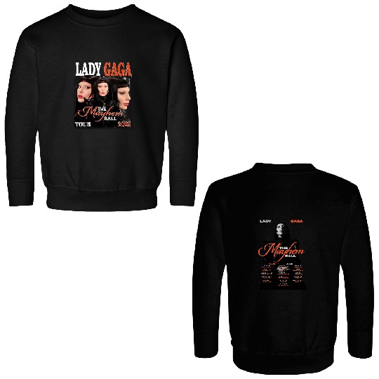2025 Ld ga The Mayhem Ball Tour Double Sided Sweatshirts, Ld ga Tour Double Sided Sweatshirts, Ld ga Double Sided Sweatshirts, The Mayhem Ball Tour Double Sided Sweatshirts, Ld ga The Mayhem Ball Merch