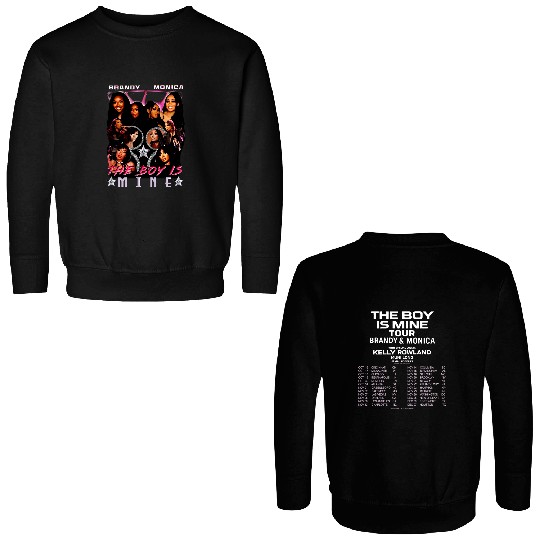 The Boy Is Mine Tour Double Sided Sweatshirts  Brandy and Monica Concert Double Sided Sweatshirts, 90s R&B Graphic Double Sided Sweatshirts
