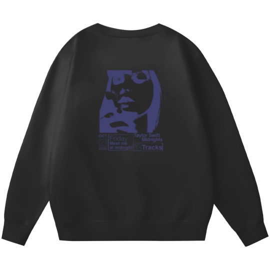 Taylor Midnights Blue Double Sided Sweatshirts 2 Side, Taylor Double Side Double Sided Sweatshirts