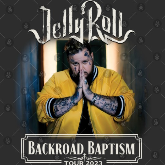 Jelly Roll 2023 Tour Double Sided Sweatshirts , Backroad Baptism Tour Double Sided Sweatshirts , Jelly Roll Merch Double Sided Sweatshirts
