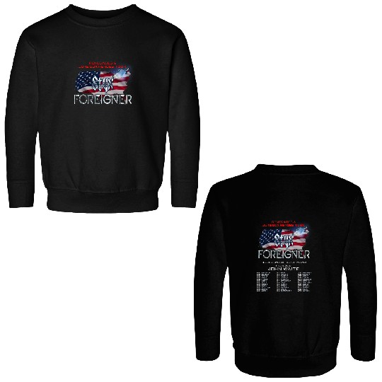 Foreigner 2024 Tour Double Sided Sweatshirts, Styxs 2024 Tour, Foreigner and Styxs Tour Double Sided Sweatshirts