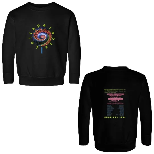 Vintage 1991 Lollapalooza Tour Double Side Black Double Sided Sweatshirts HS88490