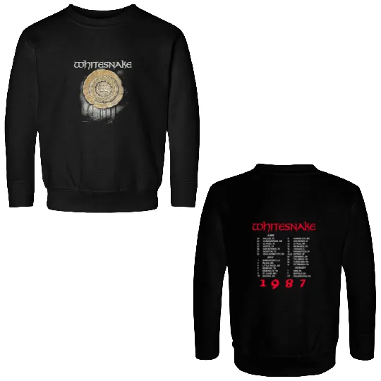 Vintage 80s WHITESNAKE Self Titled Tour Concert Double Sided Sweatshirts