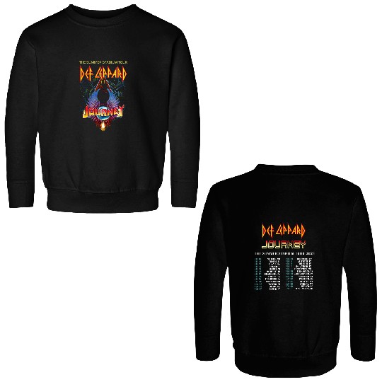 2024 Def Leppard And Journey Summer Stadium Tour Double Sided Sweatshirts unisex
