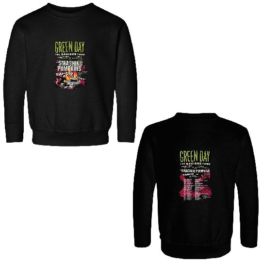 Green Day The Saviors 2024 Tour Double Sided Sweatshirts, Green Day Band Graphic Double Sided Sweatshirts, Green Day Concert Double Sided Sweatshirts, Green Day Fan Double Sided Sweatshirts, Rock Band Green Day Double Sided Sweatshirts