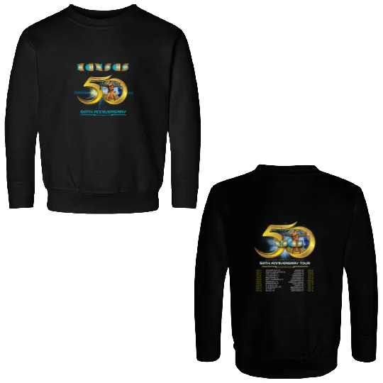 Kansas Music Band 50th Anniversary Tour 2024 Double Sided Sweatshirts, Kansas Concert Double Sided Sweatshirts, 50th Anniversary Tour 2024 Double Sided Sweatshirts