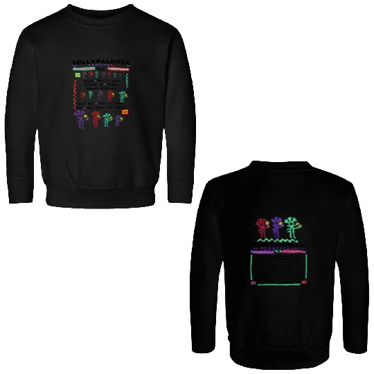 Lollapalooza Double Sided Sweatshirts, Vintage 1993 Lollapalooza Tour Concert Double Sided Sweatshirts