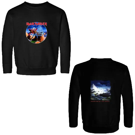 Vintage Iron Maiden Phantom Of The Opera Double Sided Sweatshirts Double Sided