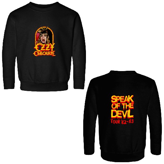 Ozzy Osbourne Speak Of The Devil Tour Concert Double Sided Sweatshirts, Ozzy Osbourne Double Sided Sweatshirts