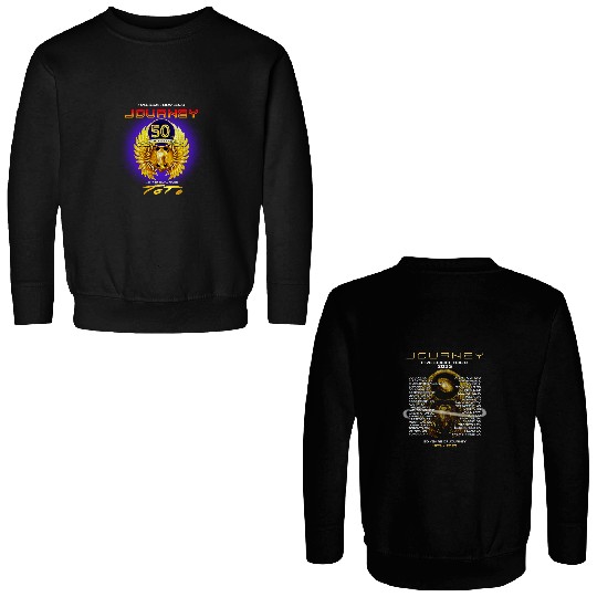 Journey Freedom Tour 2023 Double Sided Sweatshirts, Journey 50th Anniversary Double Sided Sweatshirts, Journey Tour 2023 Double Sided Sweatshirts