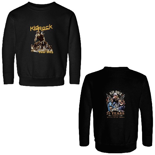 Kid Rock World Tour 2023 Double Sided Sweatshirts, Kid Rock Anniversary Double Sided Sweatshirts, Kid Rock Double Sided Sweatshirts