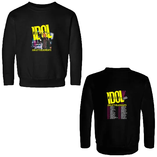 Billy Idol Joan Jett 2025 Tour Double Sided Double Sided Sweatshirts