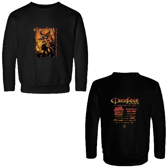 VTG 2001 Ozzfest Tour Concert Rock Heavy Metal Double Sided Sweatshirts