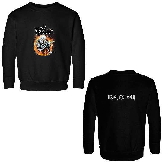 BNWT Rock@Tees Iron Maiden Eddie Playing Guitar Double Sided Double Sided Sweatshirts XL (ts0423)