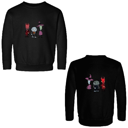 Disney Lock Shock Barrel Oogie The Nightmare Before Christmas Double Sided Sweatshirts, Oogie Boogie Bash Double Sided Sweatshirts