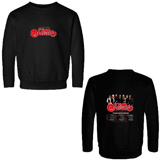 Discover Heart Royal Flush Tour 2025 Band Photo With Schedule Tour Dates 2 Sided Double Sided Sweatshirts