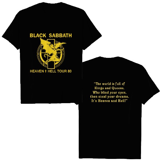 1980 Black Sabbath Heaven And Hell Tour Tshirt