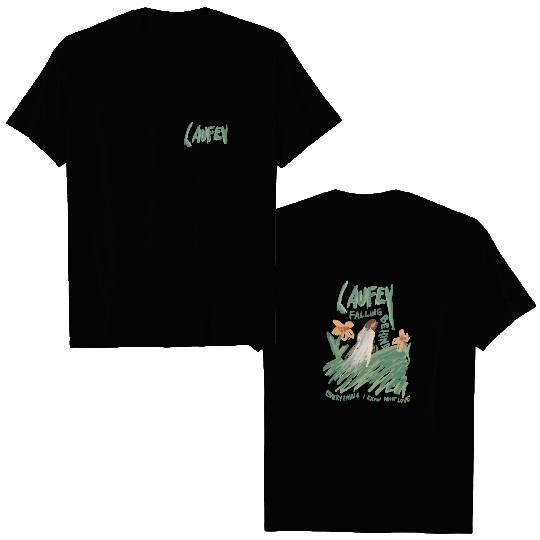 Laufey Falling Behind Everything I Know about Love Print Zipper Double Sided T Shirts
