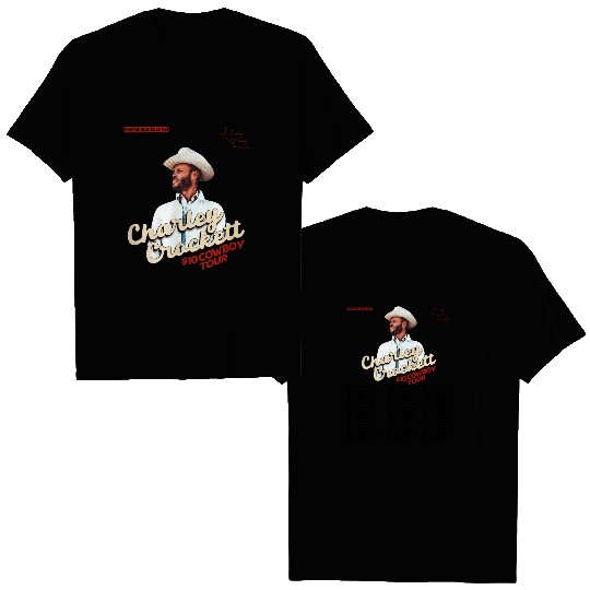 Charley Crockett 10 Dollars Cowboy Tour 2024 Double Sided T Shirts