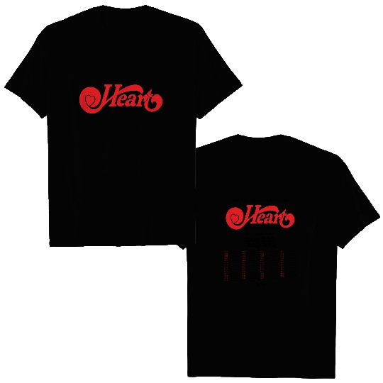 Discover Heart Royal Flush Tour 2024 Tour Double Sided T Shirts, Heart 2024 Concert Double Sided T Shirts, Heart Rock Band Royal Flush Tour Merch