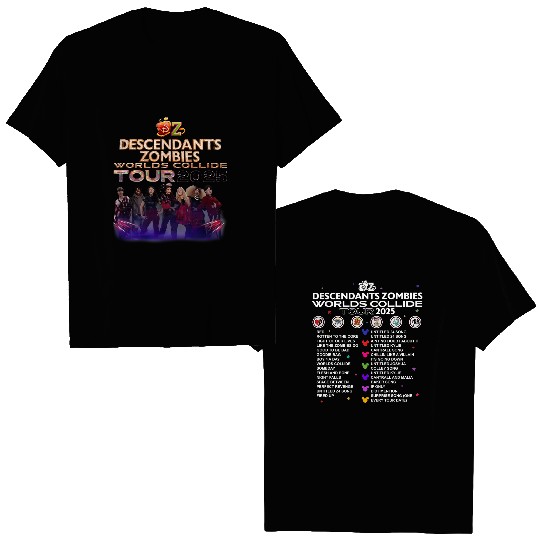 Descendants Zombies Worlds Collide Double Sided T-Shirt