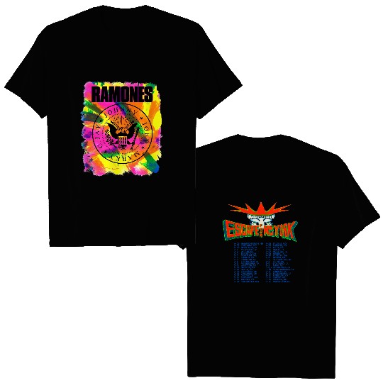 Ramones Escape From New York Tour 1990, 90s Rock Band Double Sided T-Shirt