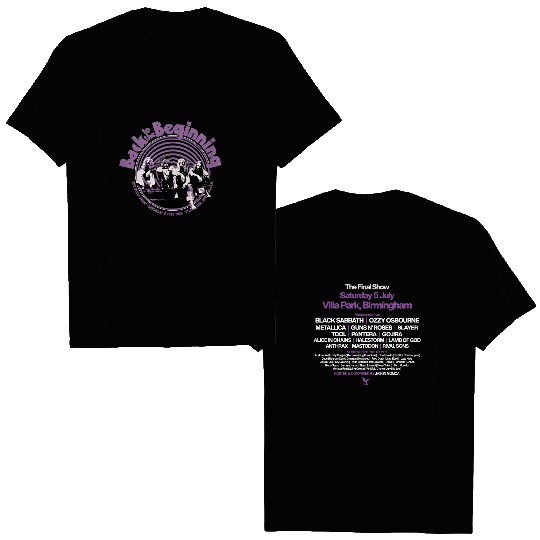 Black Sabbath, Ghost,Ozzy Osbourne Back To The Beginning 5 July 2025 T shirt6