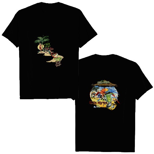 Vtg 90s Margaritaville Stepped On A Pop Top Double Sided T Shirts L USA Island Jimmy Buffett Sea