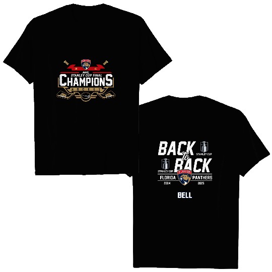 Florida Panthers Back to Back 2025 Stanley Cup Champions T-Shirt