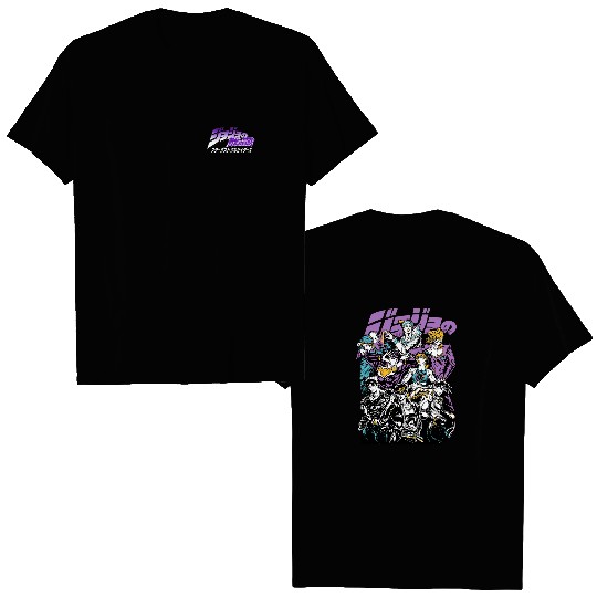 Anime Jojo Bizarre Adventure Printed Men Women Zipper Double Sided T Shirts