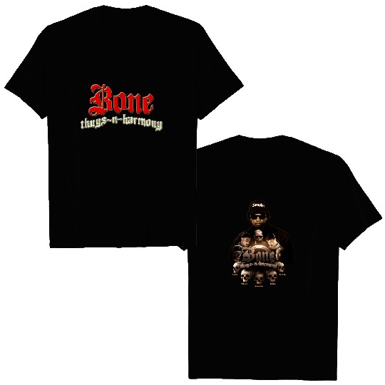 Bone Thugs n Harmony Band Black Double Sided T Shirts