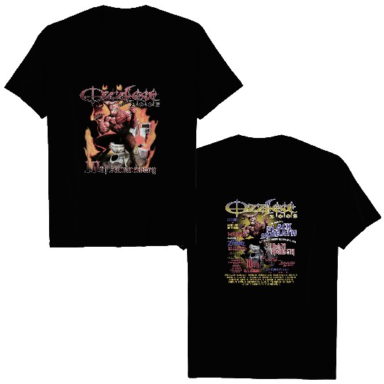 Vintage 2005 Ozzfest Ozzy Osbourne Tour 2 Side Black Unisex Shirt